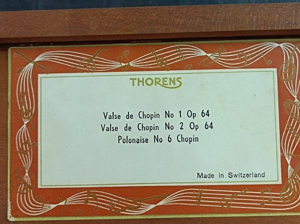 TDF20 オルゴール THORENS トーレンス 木製 約9cm×20.5cm THORENS