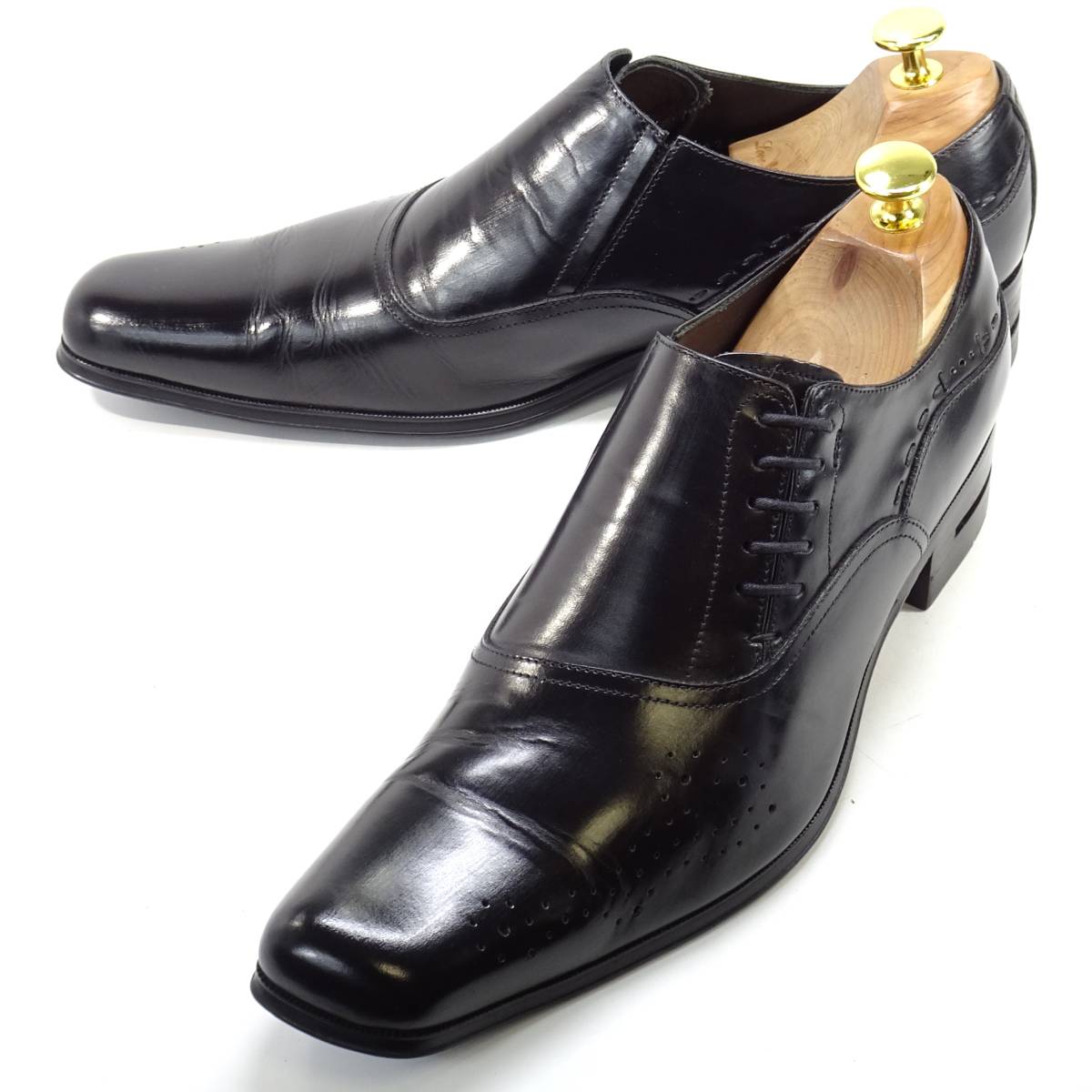 即決 KATHARINE HAMNETT LONDON 25.0cm プレーントゥ キャサリンハム 
