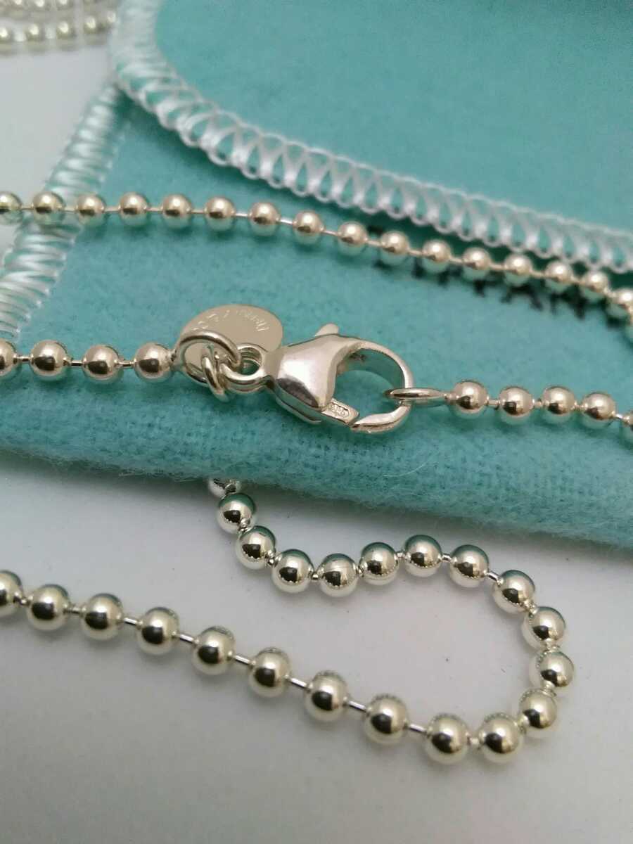 TIFFANY&Co. ティファニー ボールチェーン ロングネックレス オーバル