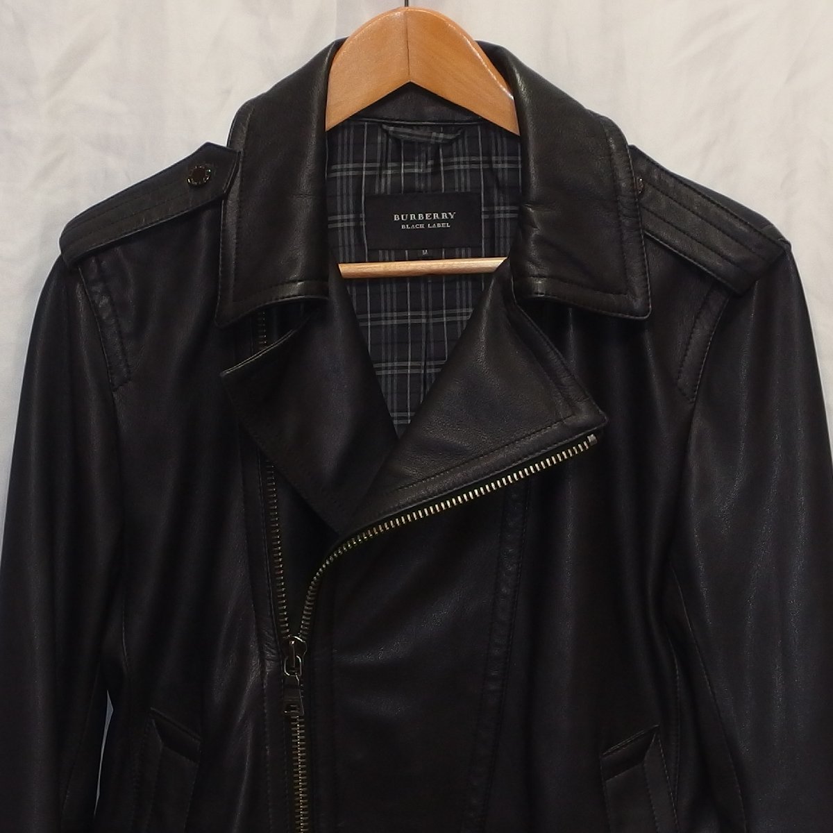 BURBERRY BLACK LABEL◇バーバリー ブラックレーベル 羊革レザー 