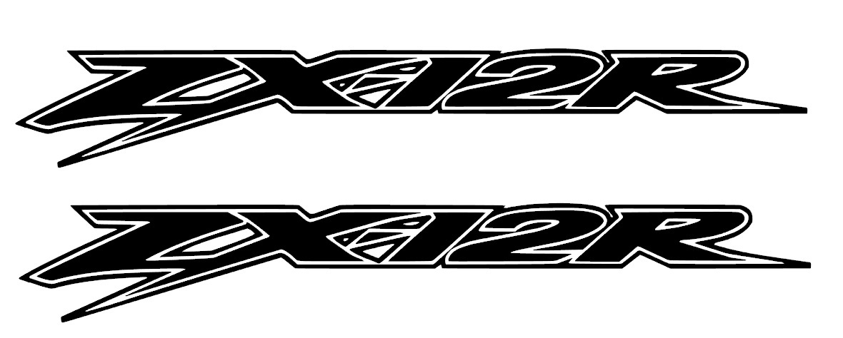 カーステッカー 2枚組】ZX-12R カッティングステッカー40cm☆デカール・全塗装