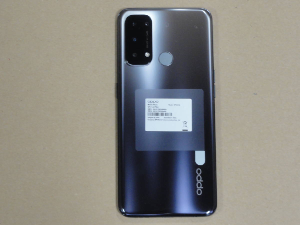 美品 OPPO Reno5A CPH2199 シルバーブラック 128GB SIMフリー 楽天