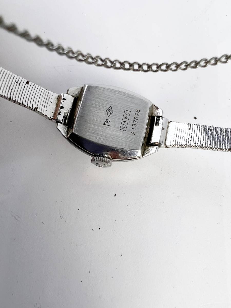 RADO ラドー 21 Jewels 585 K14WG 腕時計 21石 手巻き カットガラス