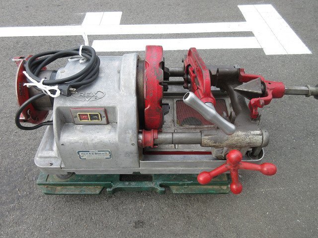 REX/レッキス パイプマシン 牛若 80ADXIII ねじ切り機 動作良好 ハ 切断機