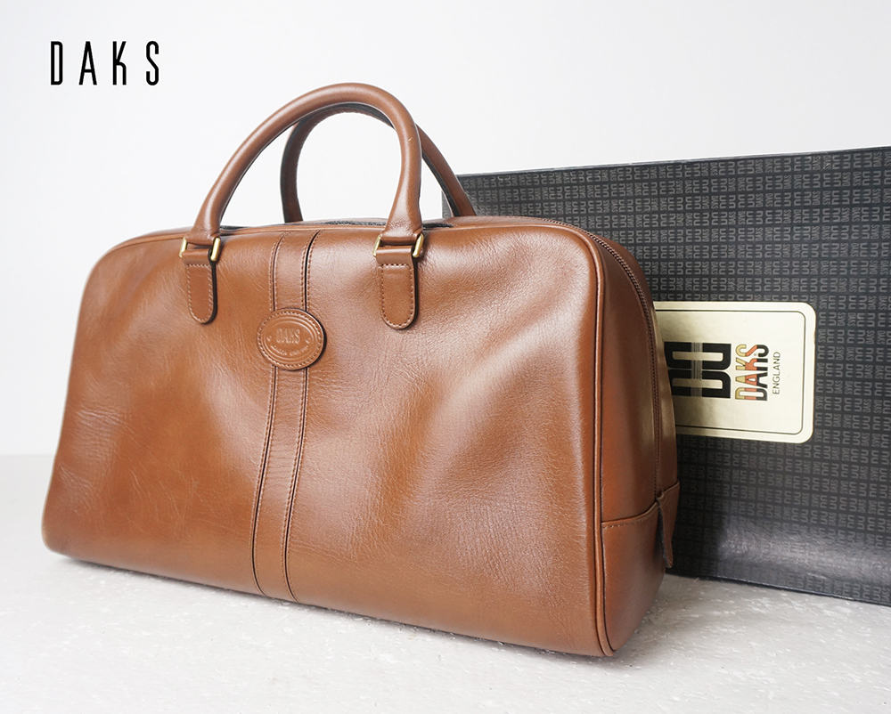  DAKS ダックス ボストン バッグ ハンドバッグ レザー カバン 旅行 出張 ブラウン 箱付き(ボストンバッグ)｜売買されたオークション情報、yahooの商品情報をアーカイブ公開 - オークファン ボストンバッグ