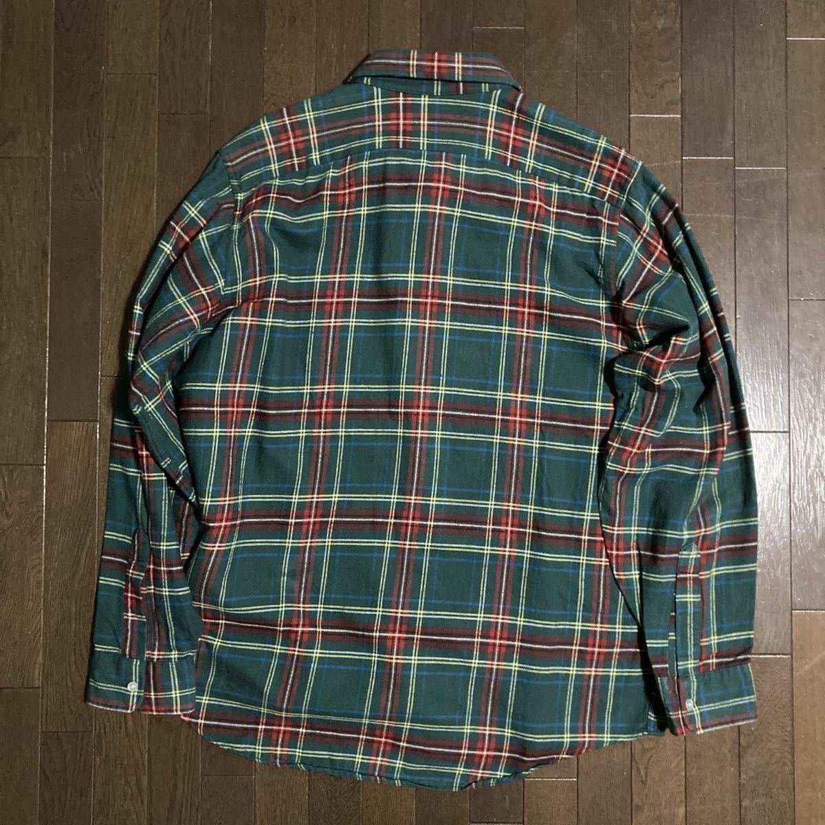 90s L.L.Bean エルエルビーン ヴィンテージ フランネルシャツ ネルシャツ チェックシャツ 80s 70s グリーン アメリカ製 usa製 エルエルビーン 90s ヴィンテージ cotton check ブルゾン