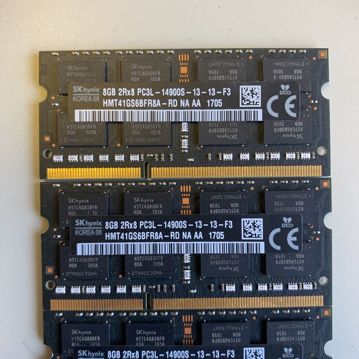 SK hynix 8GB 2R×8 PC3L-14900S-13-13-F3 メモリ ノートPC 4枚