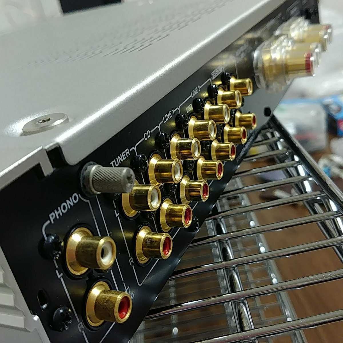 ONKYO A-1VL　動作品　程度良　純正リモコン付き（ミュート、ボリュームとも操作可） ONKYO A-1VL | &frasl;シルバー A-1VLのクチコミ メルカリ