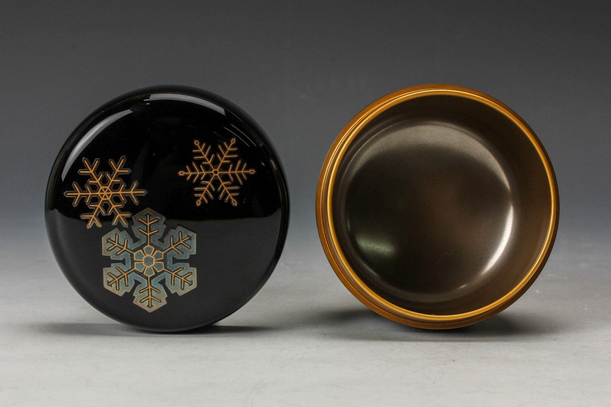 昇山作 共箱　UM694　N5 茶道具 螺鈿 銀溜塗 大棗 誰が袖蒔絵 昇山作 誰が袖蒔絵 【公式通販】 N5 UM694 共箱 茶道具 螺鈿 銀溜塗 大棗 工芸品