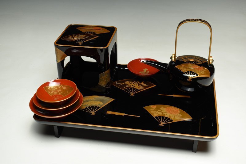 輪島塗 屠蘇器 | : 公式通販 輪島塗扇面屠蘇器正月酒器本漆金蒔絵盃