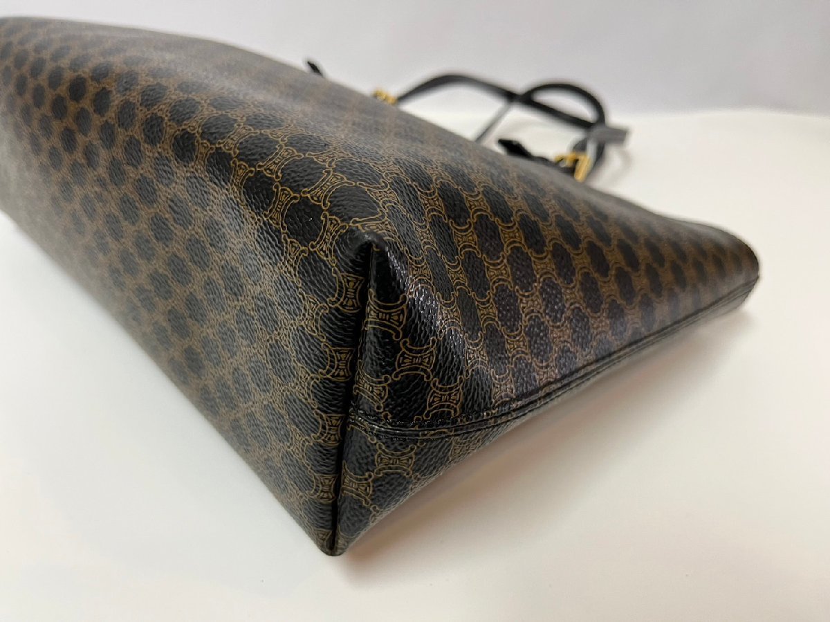 ☆CELINE セリーヌ マカダム トートバッグ ショルダーバッグ 茶 