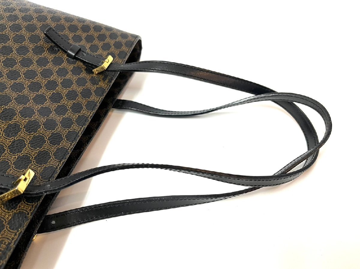 ☆CELINE セリーヌ マカダム トートバッグ ショルダーバッグ 茶 