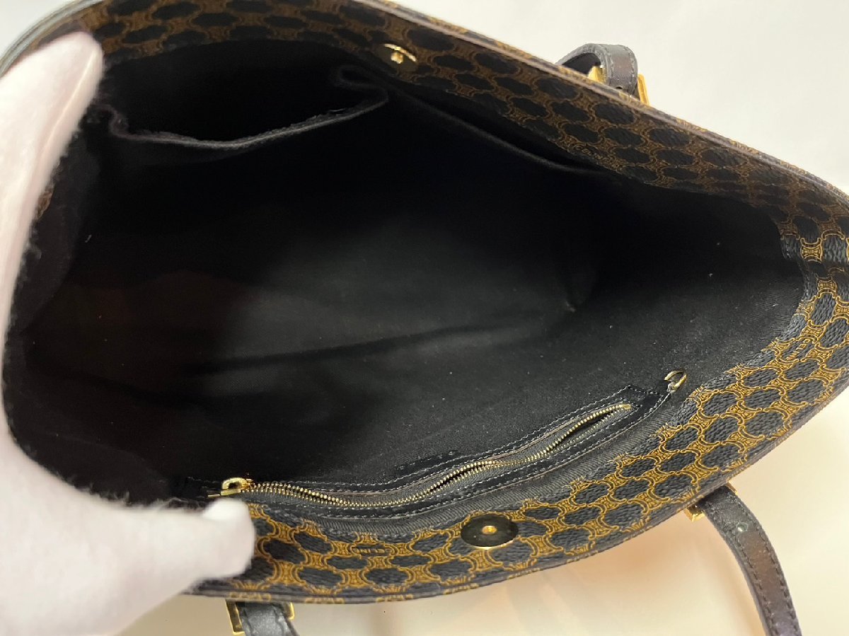 ☆CELINE セリーヌ マカダム トートバッグ ショルダーバッグ 茶 