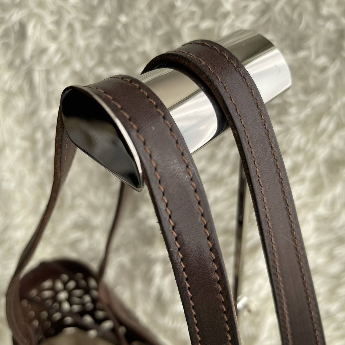 美品】ゲンテン genten トートバッグ カットワーク マルチカットワーク 