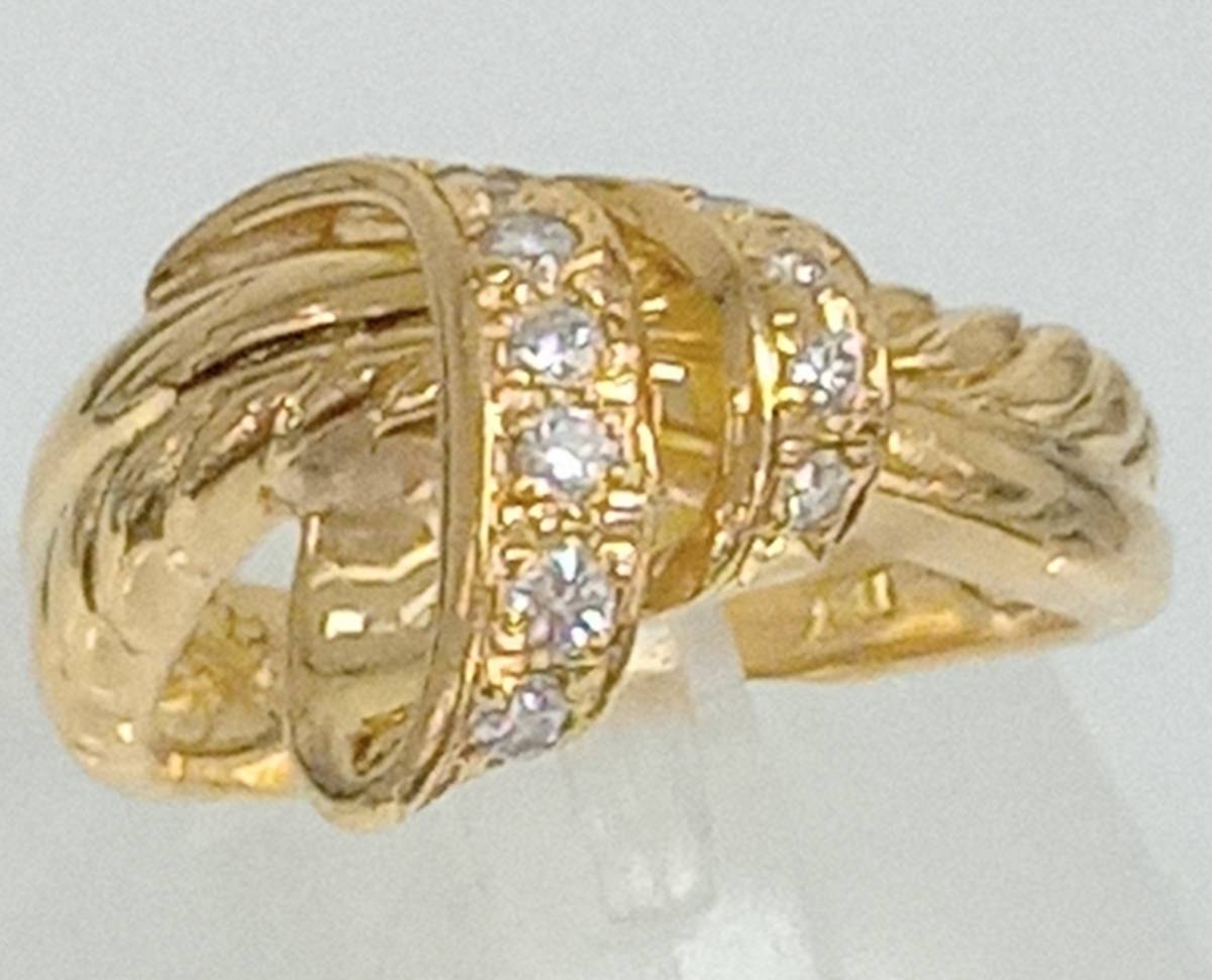K18 ダイヤ 0.2ct 12号 リング