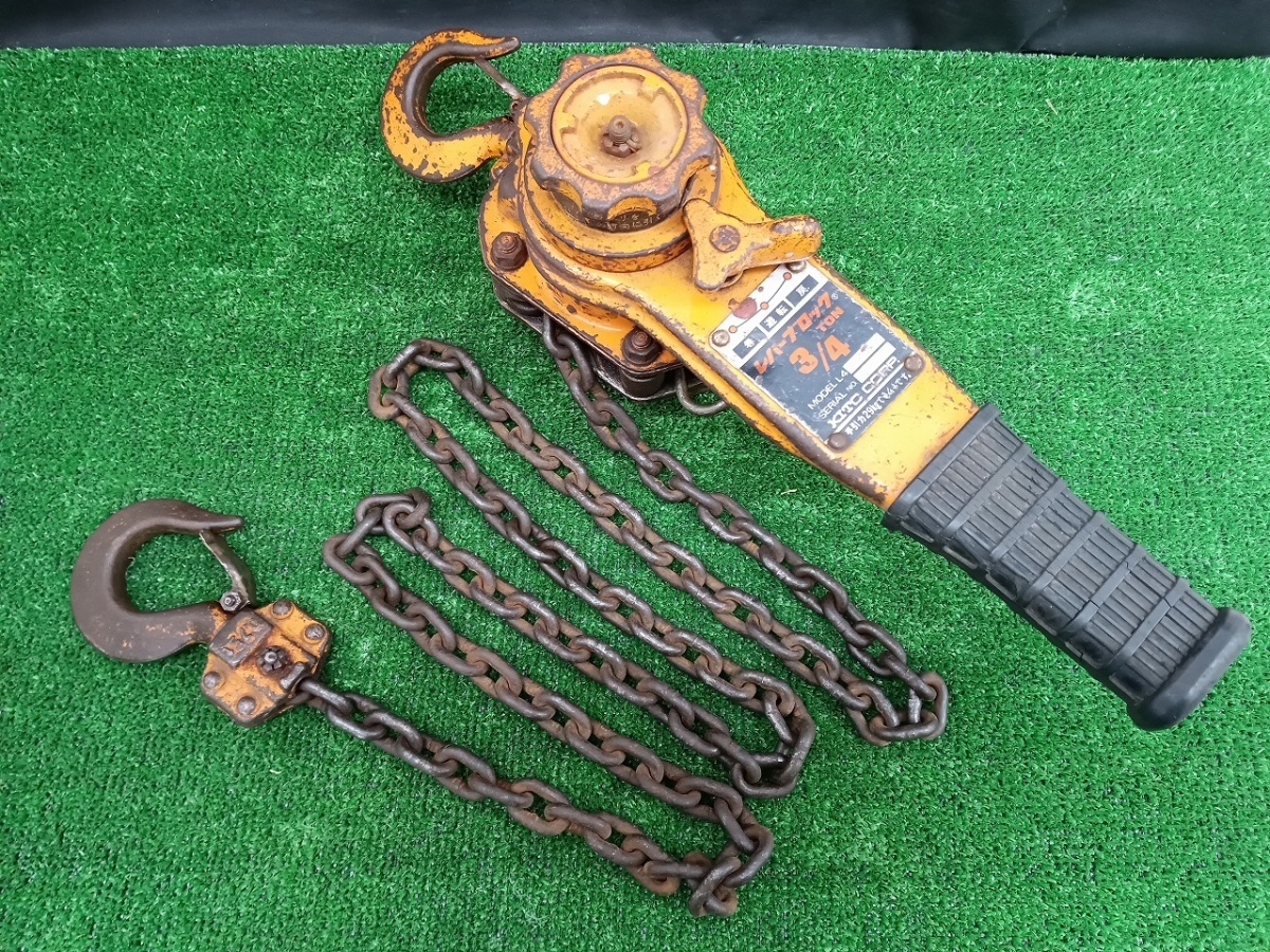 【大得価，HOT】 品 KITO キトー L4型 3/4 レバーブロック 揚程1.5m 荷重0.75t 荷揚げ 吊り 5(ハンドツール、大工道具)｜売買されたオークション情報、yahooの商品情報をアーカイブ公開 - オークファン その他