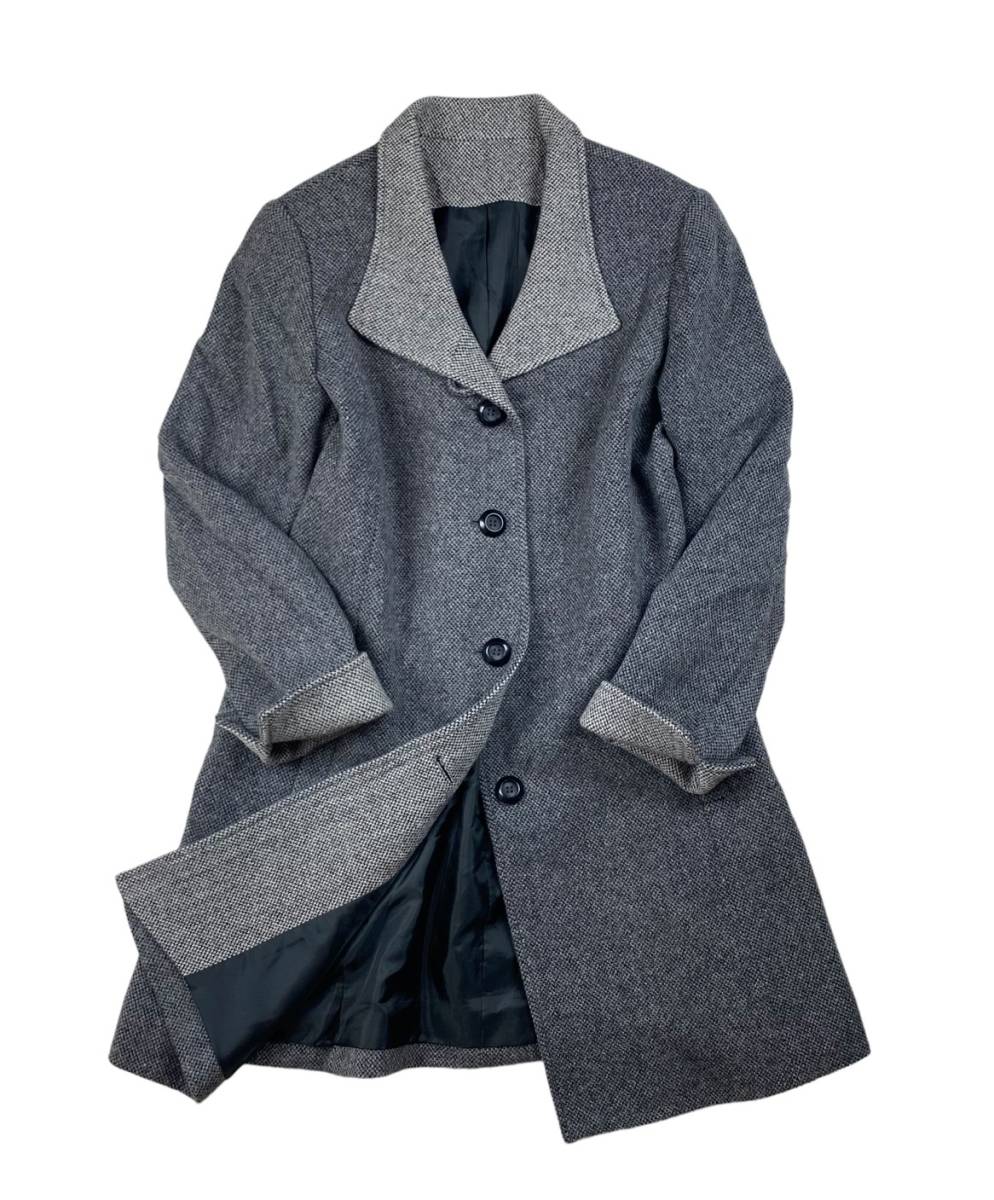 S②/ 良品 noa-ge ノアジェ アンゴラ ウール セミロング コート SIZE:L 