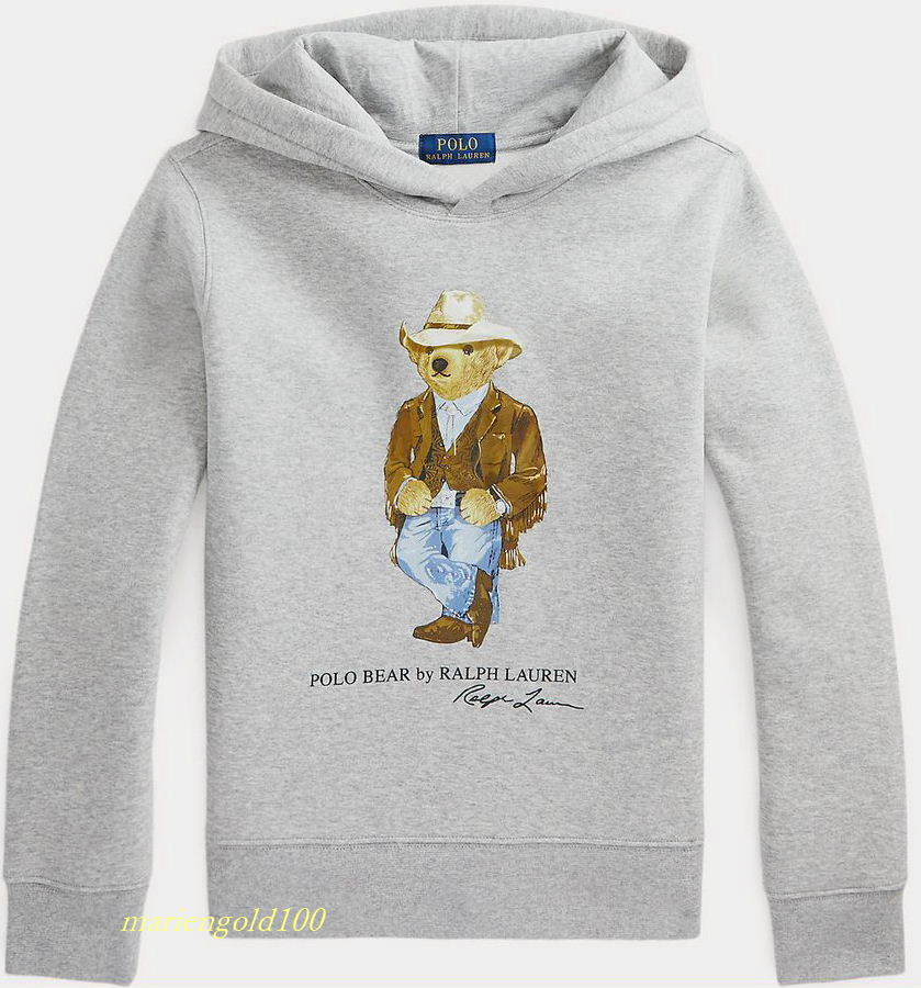 ◆SALE◆【新品】ラルフローレン POLO RALPH LAUREN ■ ポロベア 裏起毛パーカー ■ レディース L~LL / US Boys XL ■ グレー 正規品 