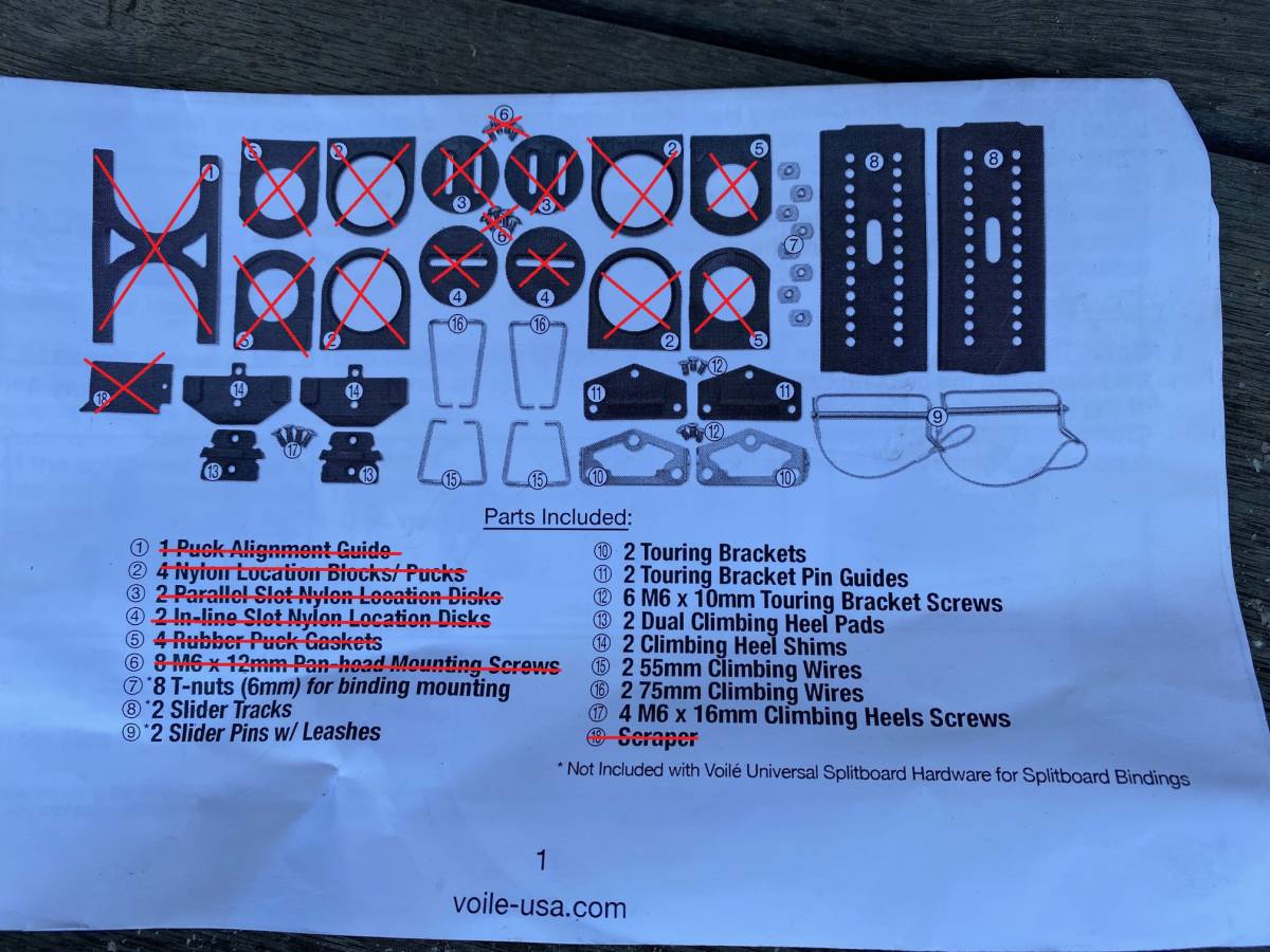 Kit Split DIY ボレー VOILE Voile スプリットボード Splitboard ボレーVoile - : 中古 スプリットボード自作キット for Hardware ボレースプリットボードスキン＋テールクリップ付き