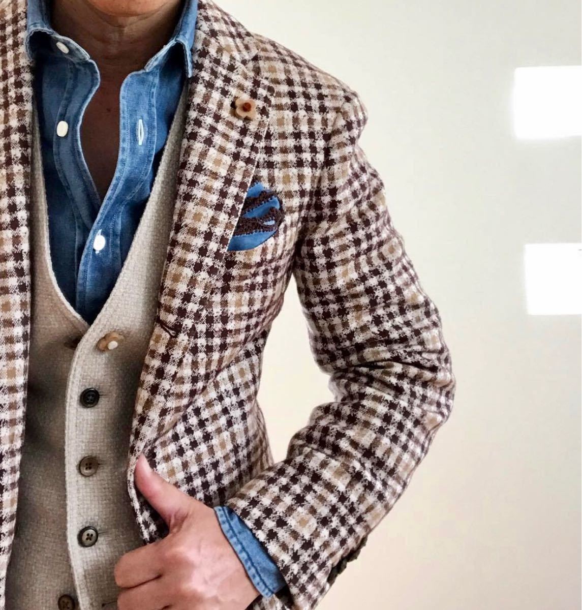 ラルディーニ LARDINI ジャケット イタリア ITALY サイズ42 