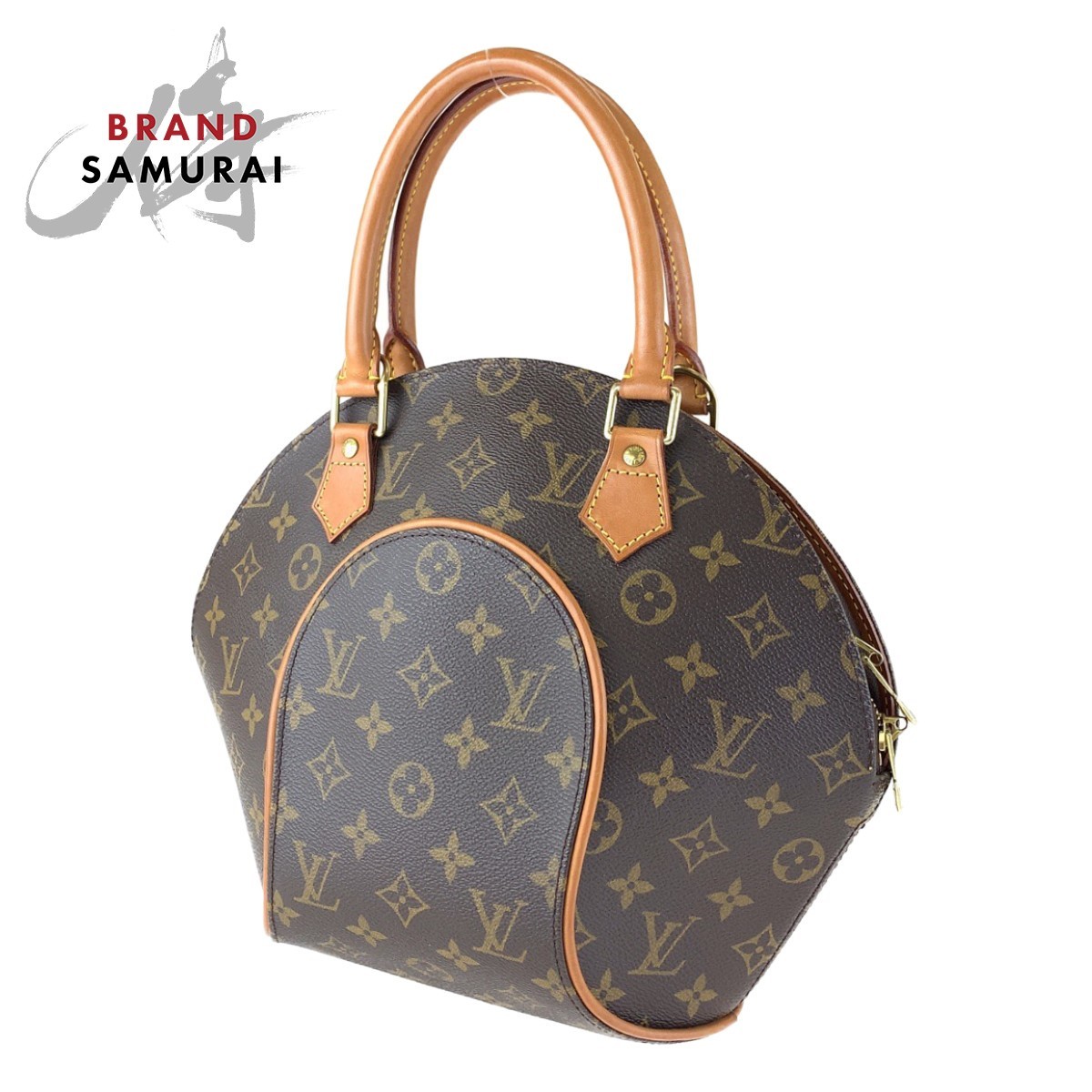 LOUIS VUITTONルイヴィトン モノグラム エリプスPM ブラウン レザー M51126 ハンドバッグ トートバッグ レディース 306784 中古