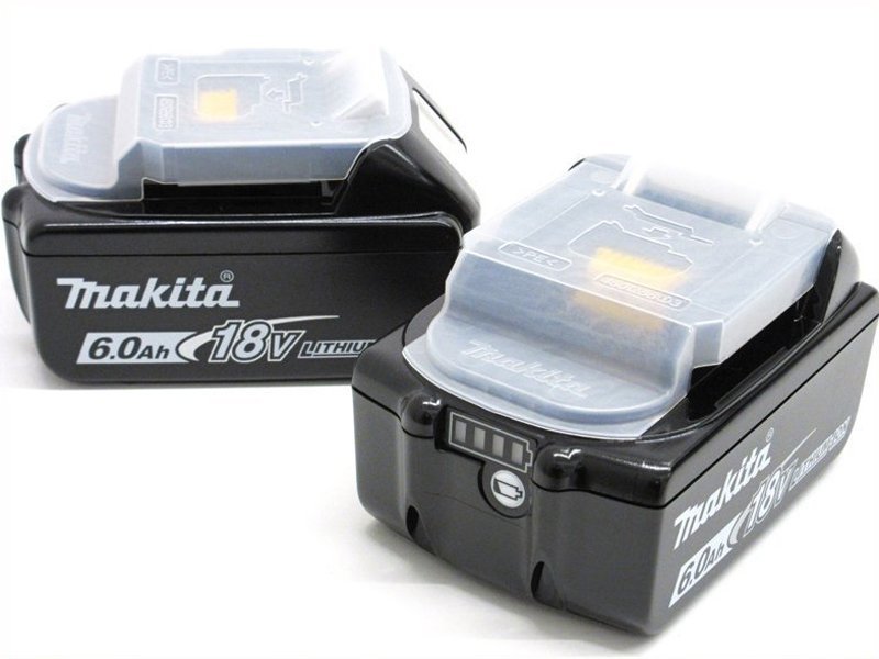 【未使用】makita(マキタ) 純正 18V スライド式バッテリー BL1860B 6.0Ah 雪マーク 2個セット｜セットばらし品【/D20179900018304D/】 18V スライド式バッテリー マキタ BL1015 10.8V(スライド式 0