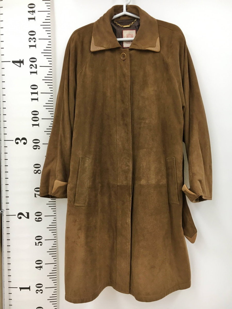 お洋服 ロエベ LOEWE レザーコート 40 ブラウン 長袖 2110WT048 種類： レザー
