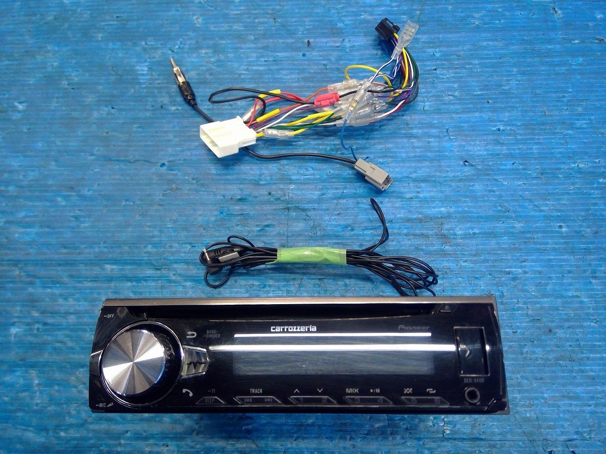車 カロッツェリア DEH-5400 USB CD Bluetooth リモコン付き