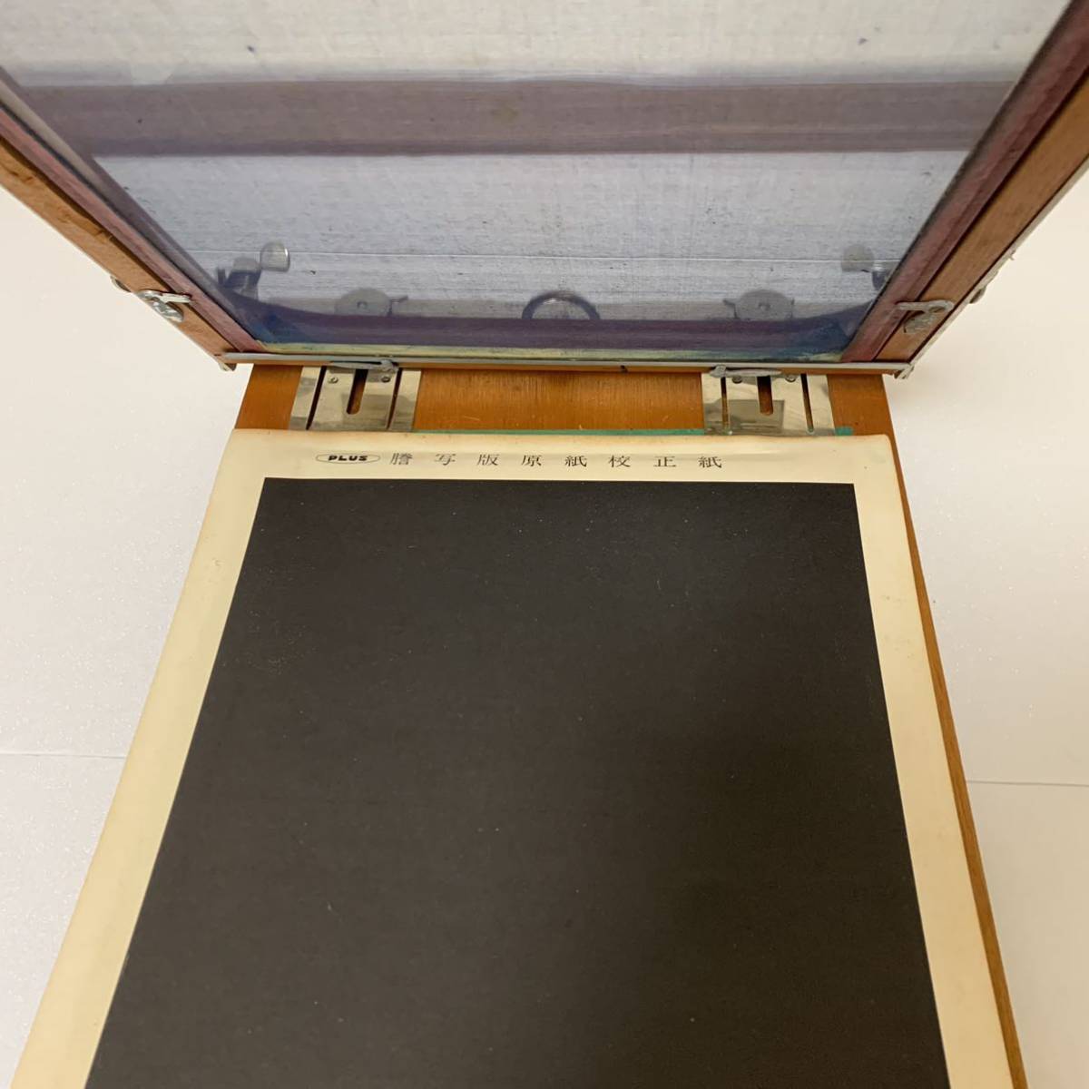 【PLUS】 MIMEOGRAPH ミメオグラフ 版画 印刷 謄写版 ガリ版 印刷機 引出型 アンティーク 古道具 骨董品 昭和 レトロ slide_LINE_ALBUM_20231213_2312