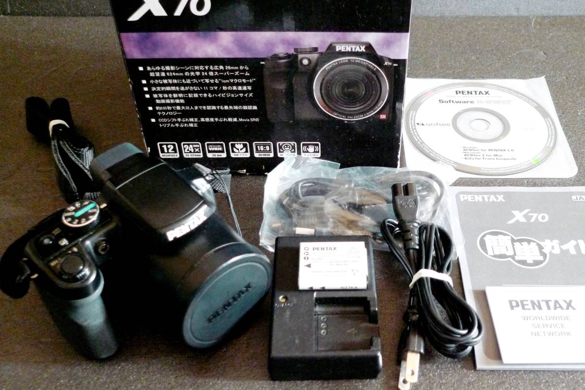 PENTAX X70 1200万画素 光学24倍ズーム 美品！動作品！ ,PENTAXX701200