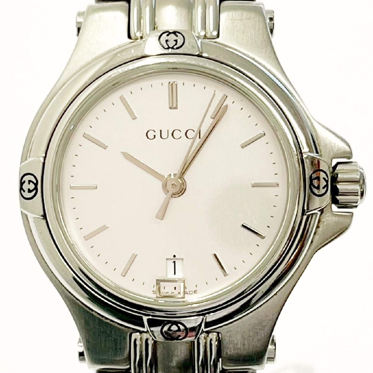 【大得価，人気セール】 1円スタート 訳あり品 GUCCI グッチ 9040L SS シルバー文字盤 デイト クオーツ レディース 139356 腕時計(女性用)｜売買されたオークション情報、yahooの商品情報をアーカイブ公開 - オークファン 女性用