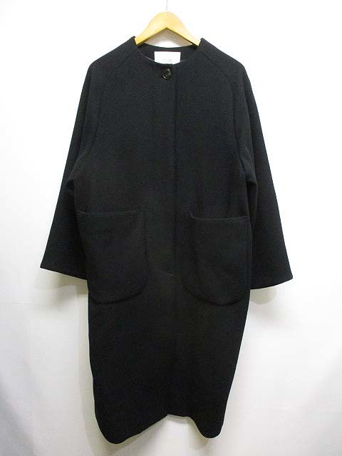 美品】SLOBE IENA ノーカラージャケット ファー ブラック スローブ 