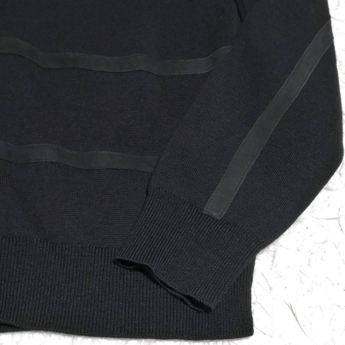 極美品 L HUGO BOSS ヒューゴボス【最高級の品格】HUGO BOSS スエード ウール100 トラックジャケット　アウター　ブルゾン　ブラック ボス ヒューゴボス ヒューゴ Boss（ヒューゴ EDTスプレー コート」(メンズ