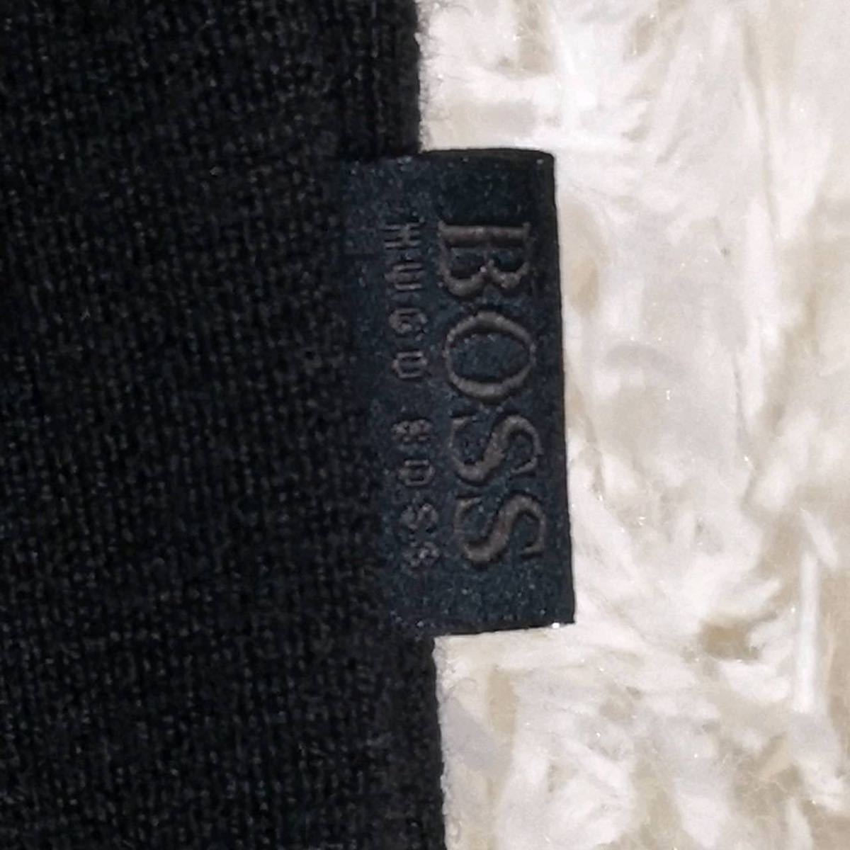 極美品 L HUGO BOSS ヒューゴボス【最高級の品格】HUGO BOSS スエード ウール100 トラックジャケット　アウター　ブルゾン　ブラック ボス ヒューゴボス ヒューゴ Boss（ヒューゴ EDTスプレー コート」(メンズ