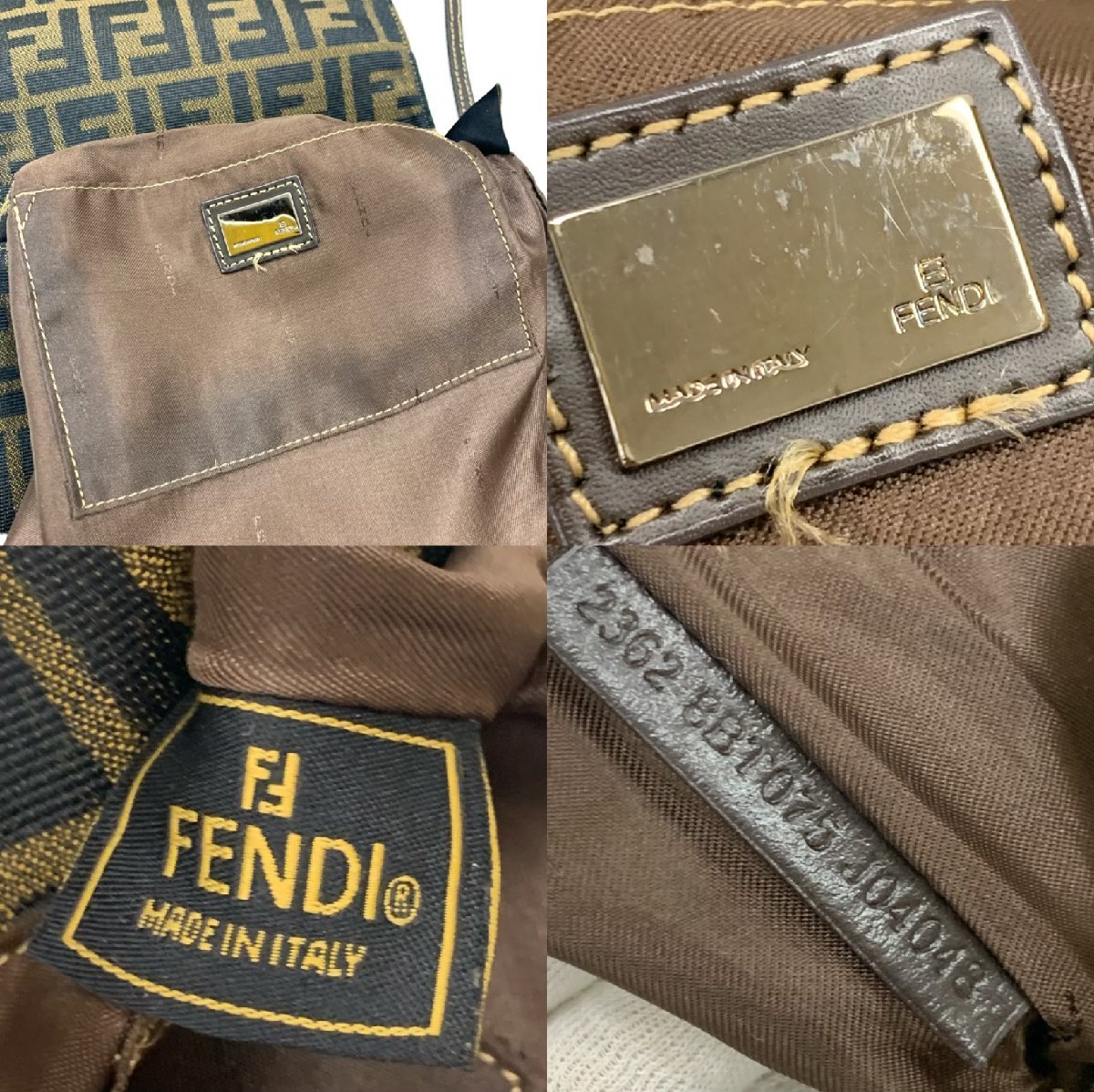 ◇フェンディ FENDI◇ズッカ柄 2362 8BT075 J04048 FFロゴ金具 