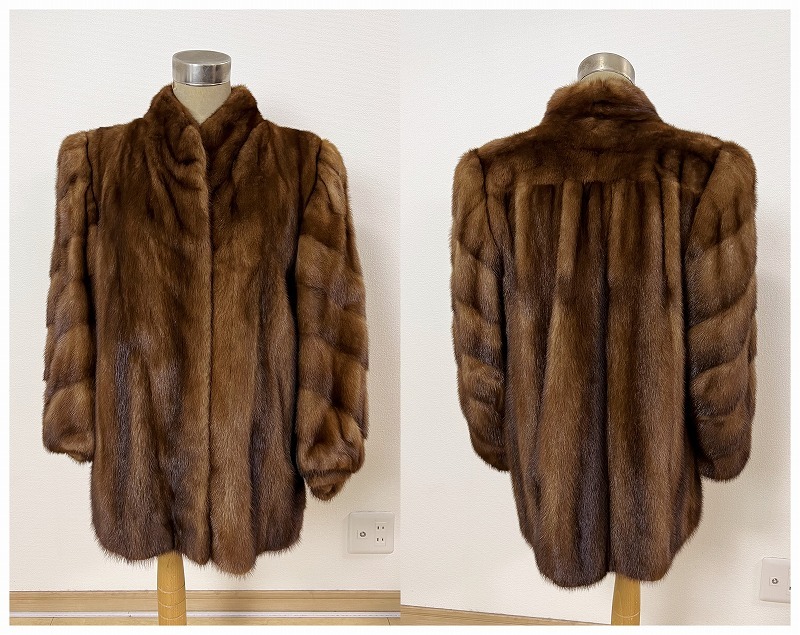 GL4117△*最高級毛皮*マホガニーミンク MINK リアルファー*約100.5cm 