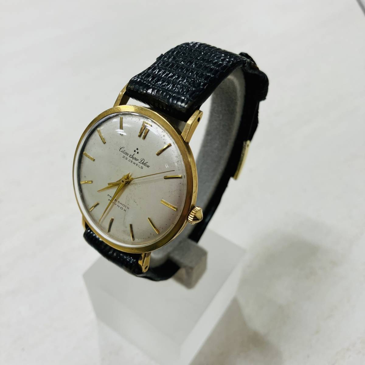 稼働品CITIZEN Super Deluxe 14K 80MICRONS