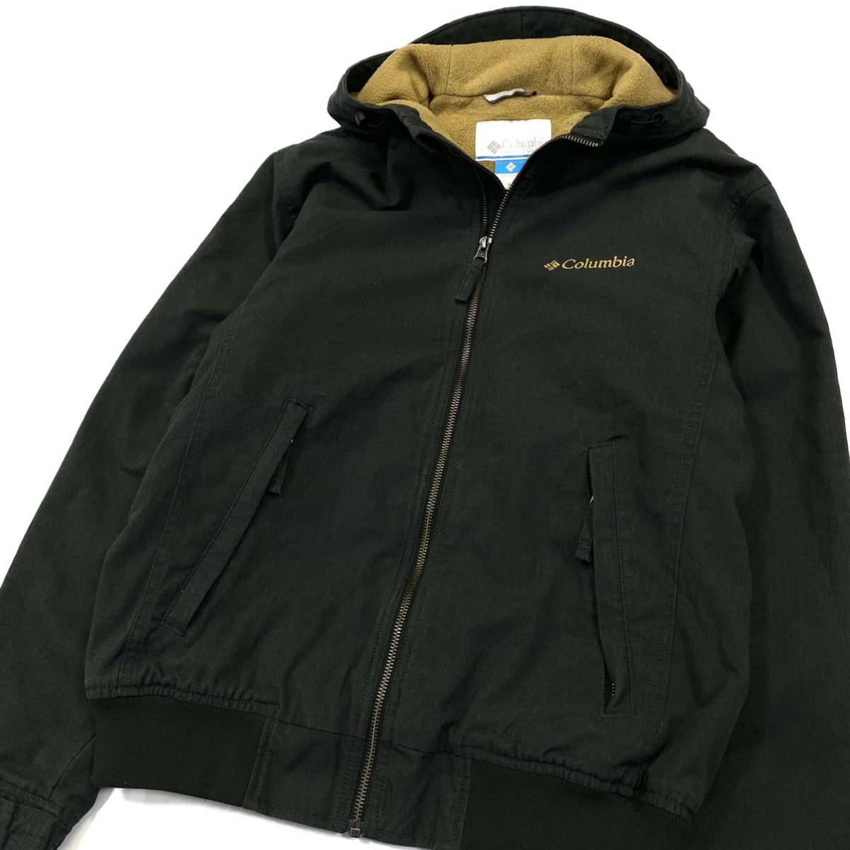 Columbia(コロンビア)ロマビスタフーディジャケット 刺繍ロゴ メンズS カーキ系