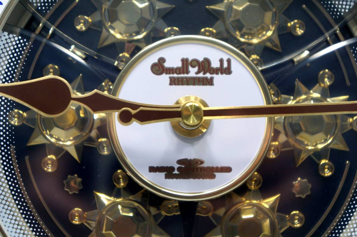 リズム Small World 電波時計 4MN509RH（動作確認済・美品） Small World RHYTHM リズム 電波掛け時計 4MN509RH 電波時計 からくり