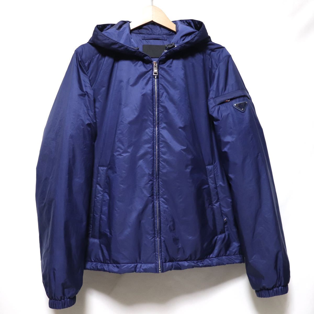 希少【PRADA】PUFFY JACKET/中綿 ジャケット パーカー/プレート 三角 