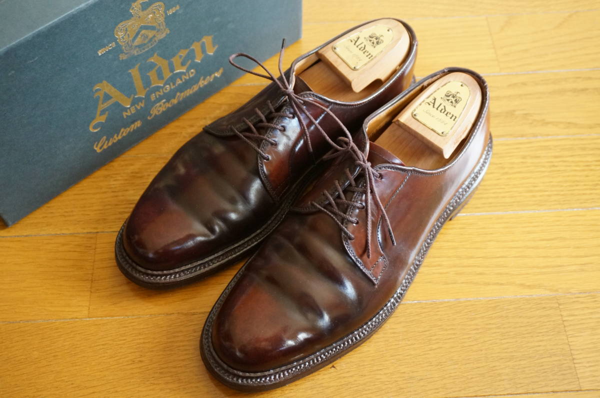 希少 ALDEN×フランスfaconnable永遠の大定番990コードバンプレーン