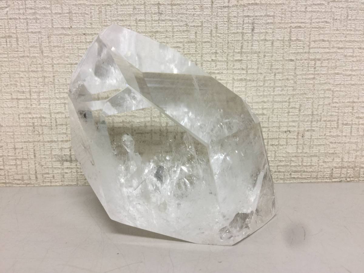 天然石 六角水晶 レインボー 六角柱 原石 置物 パワーストーン