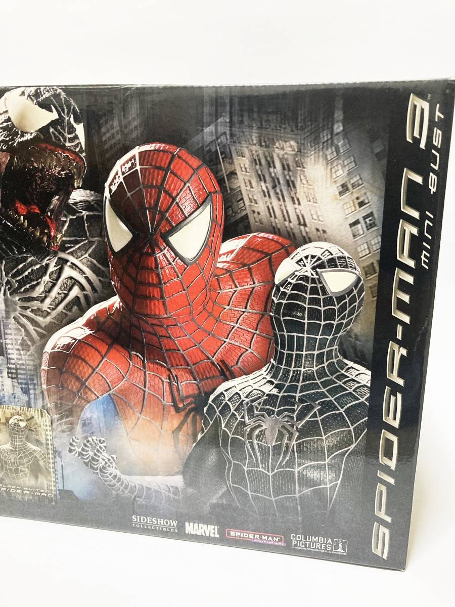 絶版】☆ SIDESHOW サイドショウ スパイダーマン3 MINI BUST BLACK