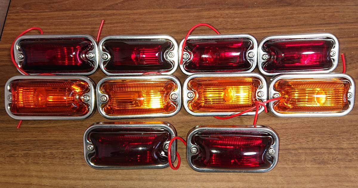 アンバー 橙 角型マーカーランプ トラック用 24V6W LED ⁄ オレンジ 24V