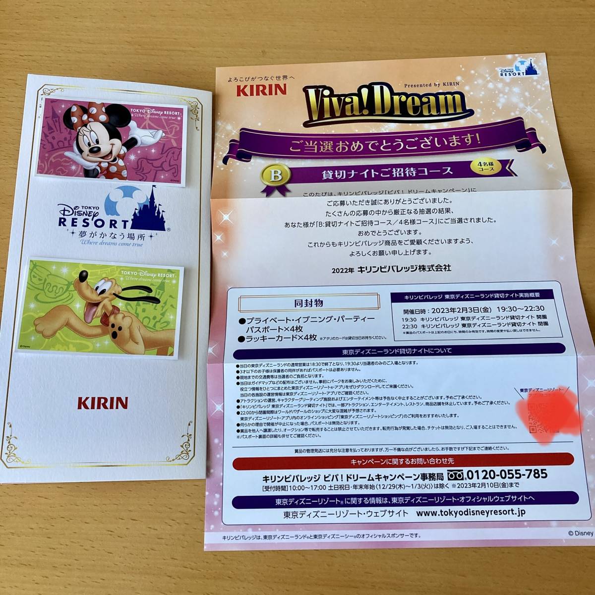 ディズニーランド貸切ナイト　キリンビバレッジ『ビバ！ドリームキャンペーン』