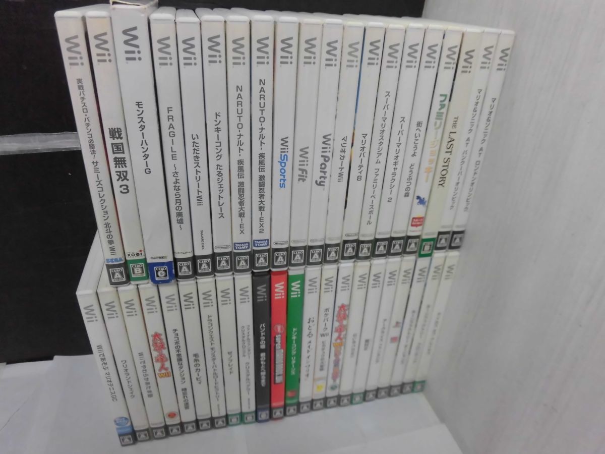 18 送100サ 0110%B05 Wii ソフト 42本セット マリオ ドンキー 他 ジャンク品