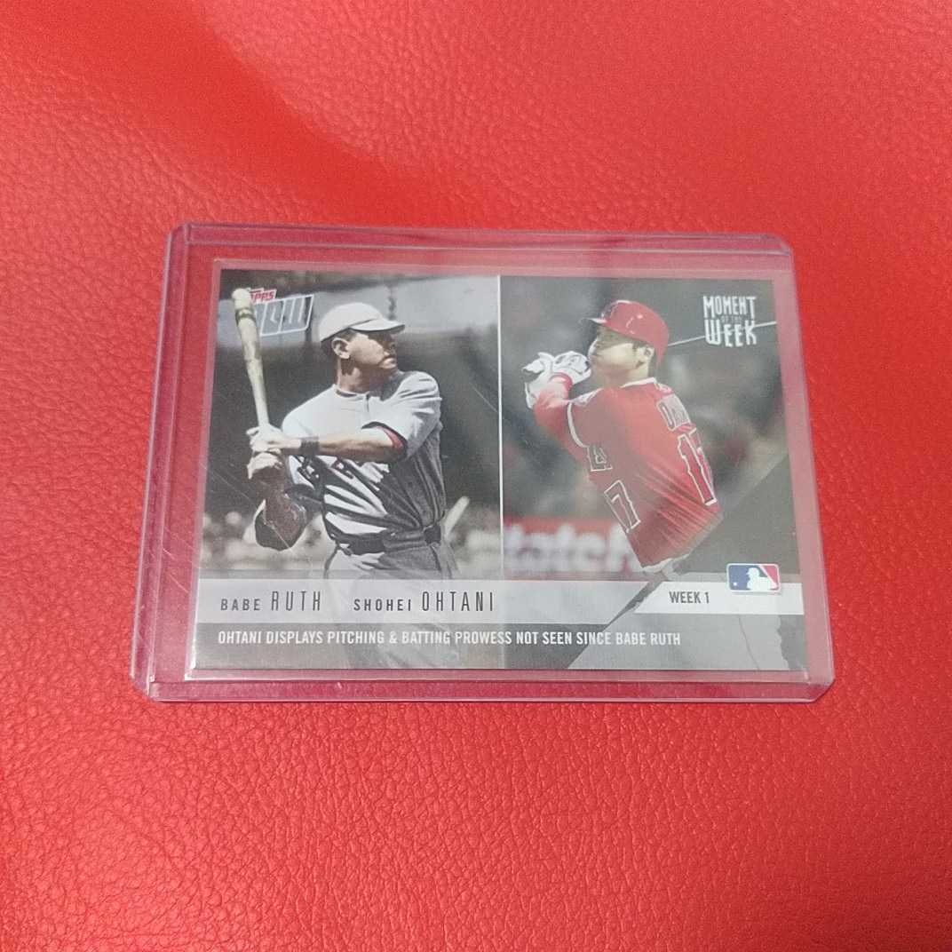 正規品，限定SALE .E 大谷翔平ルーキーカード topps now2018 ベーブルースコラボ リアル二刀流 ベイブ ohtani shohei BABE RUTH(Topps)｜売買されたオークション情報、yahooの商品情報をアーカイブ公開 - オークファン シングルカード