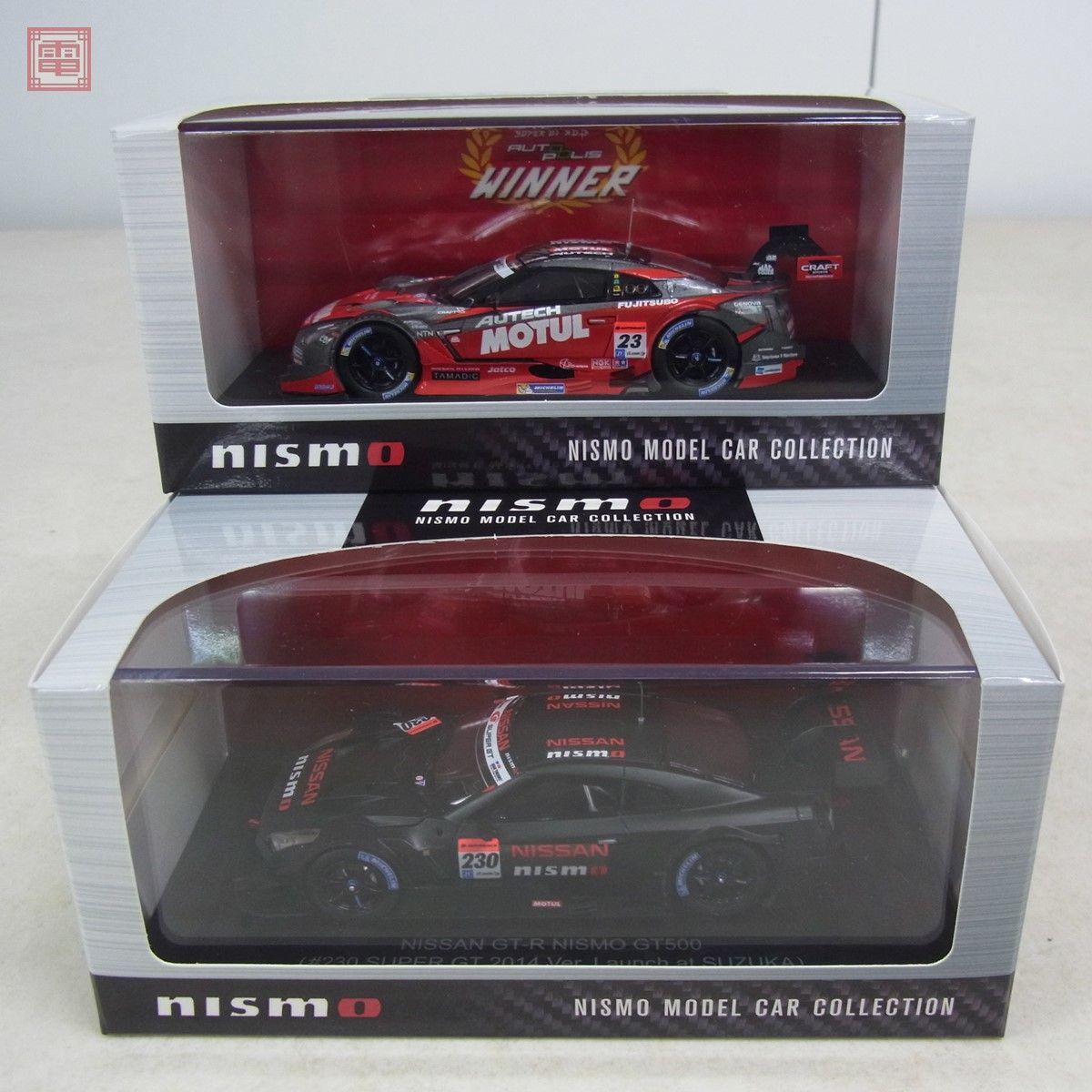エブロ 1/43 日産 GT-R ニスモ GT500 スーパーGT 2014 ラウンチバージョン/モチュールオーテック GT-R 2014 オートポリス 計2点set【10 GT500 エブロ 1&frasl;43