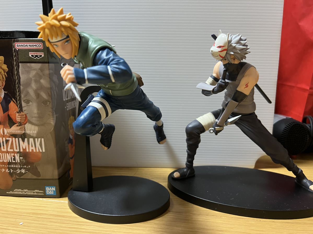 NARUTO ナルト フィギュア カカシ うずまきナルト 少年 20周年 4体 
