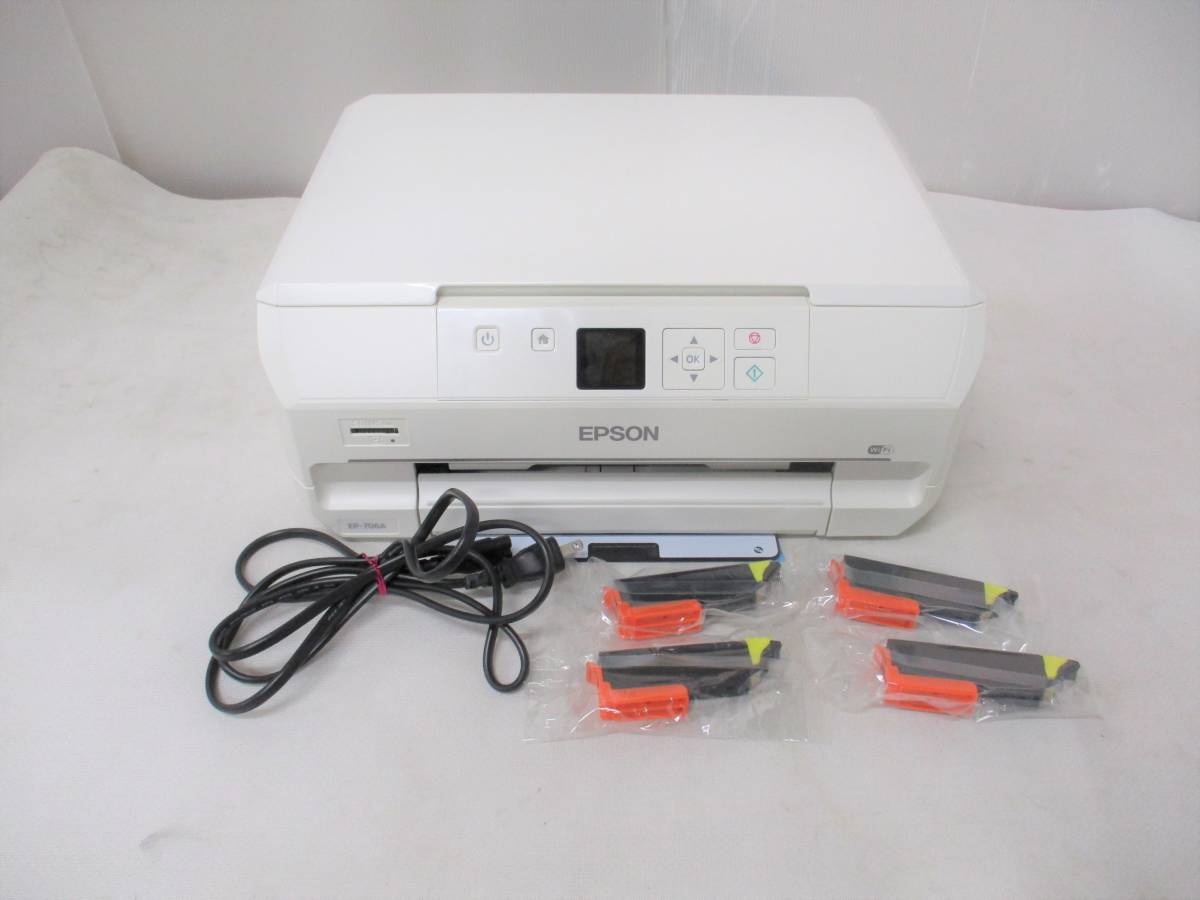 【難あり】EPSON エプソン カラリオ EP-706A 2014年製 A4インクジェット複合機 プリンター 印刷 コピー スキャナ 交換用インク(8-6-9)